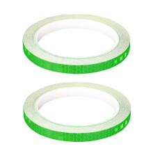 6Pcs Bike Reflective Tape Green Durable DIY Bicycle Wheel Decoration