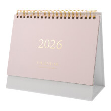 Pink Mini Desk Calendar 2026 Paper Flip Daily Schedule Planner