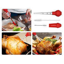 Silicone Baster For Cooking Assorted Color 4pcs