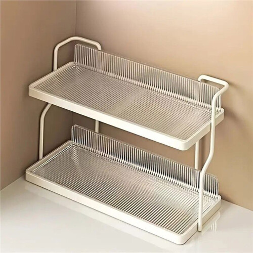 Kitchen Spice Rack 2-Layer Countertop Organizer Versatile Storage Rack for Condiments and Herbs Home Kitchen 2