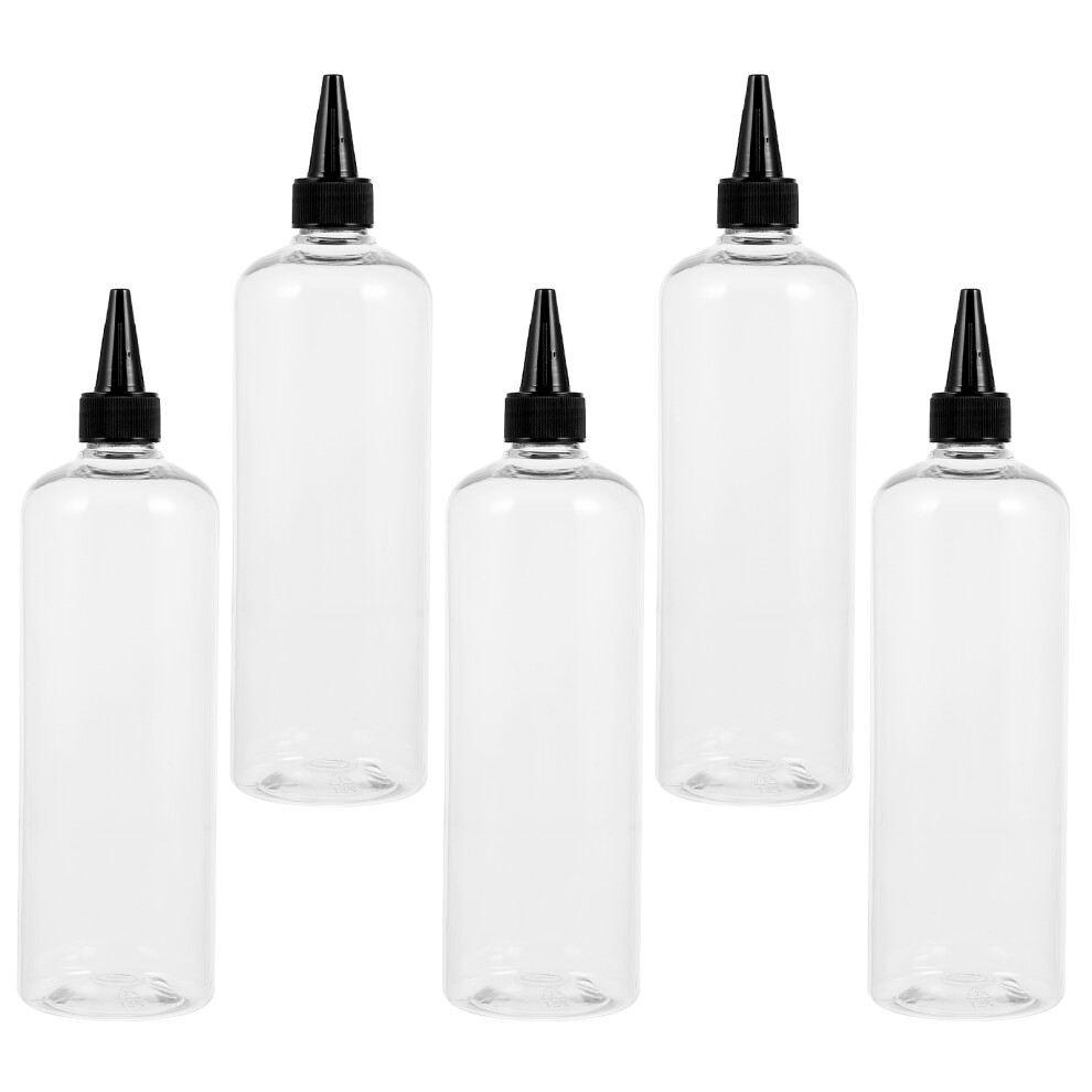 Aboofan 5Pcs 500Ml Pointed Mouth Bottles For Hair Dye Application