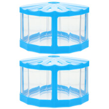 2St Ecologische Mini Visbakken Plastic Desktop Decor