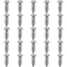 75Pcs Expansion Nuts and Jack Nut Tool for Door Anchors Silver Metal