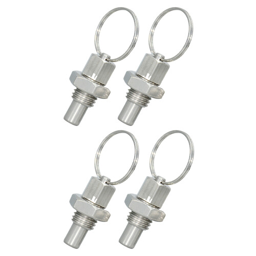 12 Pcs Stainless Steel Locking Pin Spring Plunger With Pull Ring