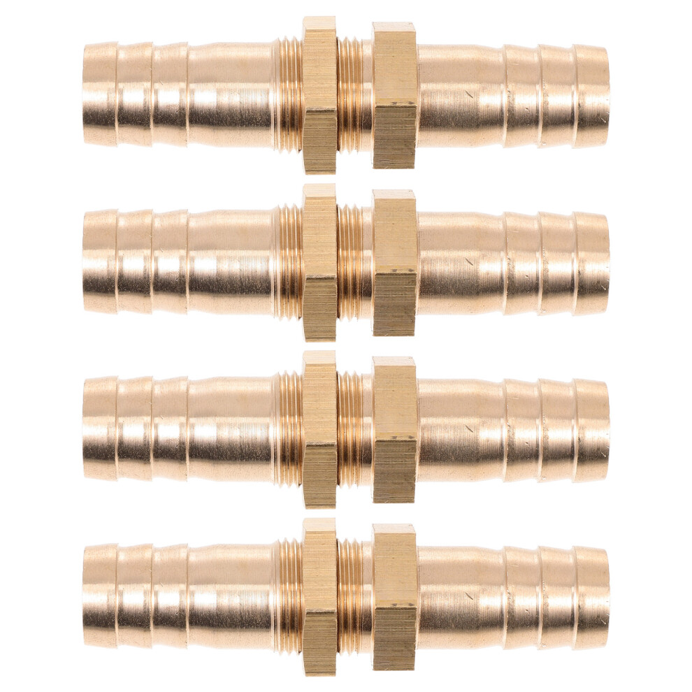 4Pcs Yellow Brass Hose Couplers Leak-Free Water Pipe Connectors 3301803555177