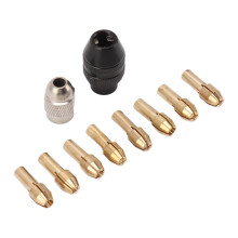 Drill Chuck & Collet Set Brass 4485 Quick Change with 2 Nuts for Rotary Tools
