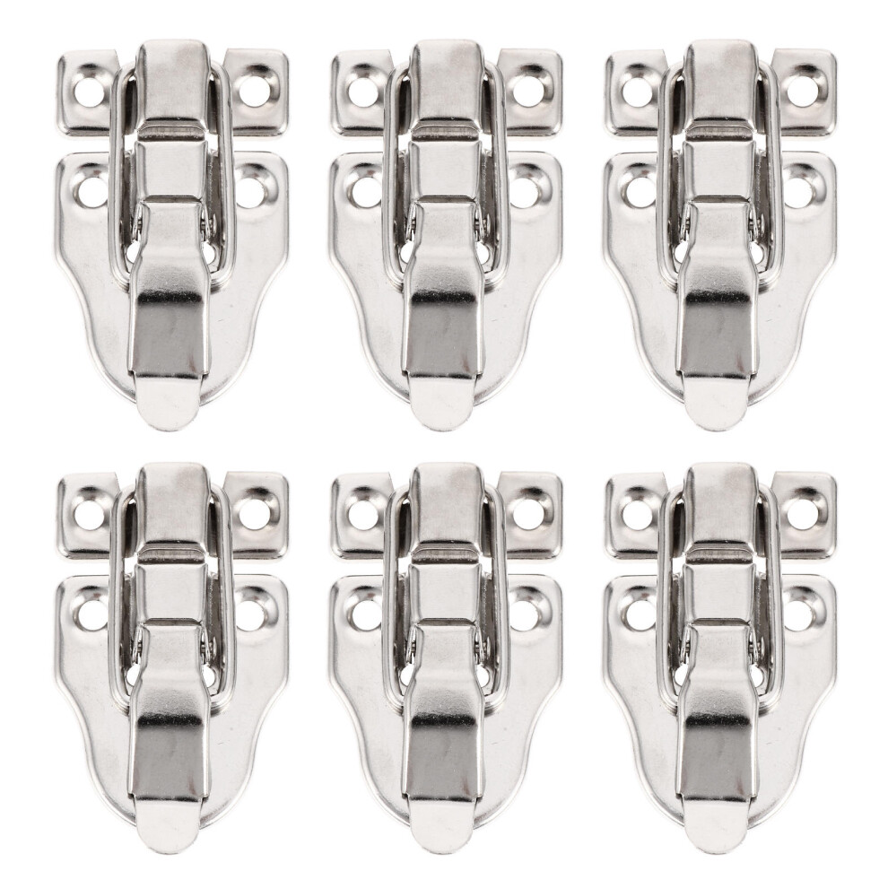 6Pcs Silver Metal Box Latches Durable Hook Locks For Home Wooden Boxes 3322069174476
