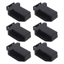 6Pcs Black Plastic Cabinet Push Latch Invisible Door Rebound Catch