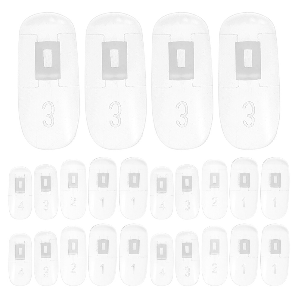 Totority 100Pcs Transparent Abs Practice Nail Tips For Home Nail Art Display
