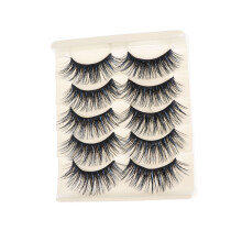 5 Pairs Natural False Lashes Eyelashes Individual Thick Artificial
