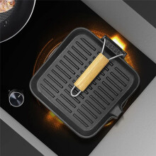 Frying Pan Cast Iron Non-Stick Griddle Pan Cast Iron Skillet with Foldable Handle for Cooking Baking Grilling Stove Oven