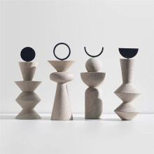 Abstract Geometric Sandstone Statue Art Ornaments Entrance Living Room TV Cabinet Desktop Home Decoration A