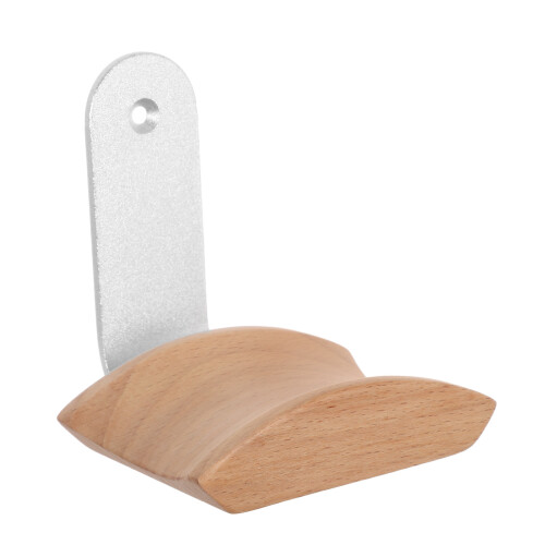 Khaki Solid Wood Headphone Rack Wall Mount for Gaming & Office
