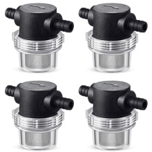 4X Water Pump Strainer,3/8 Inch Barb In- Strainer Twist- Pipe Sprayer Filter for Water Pump 12V  80PSI