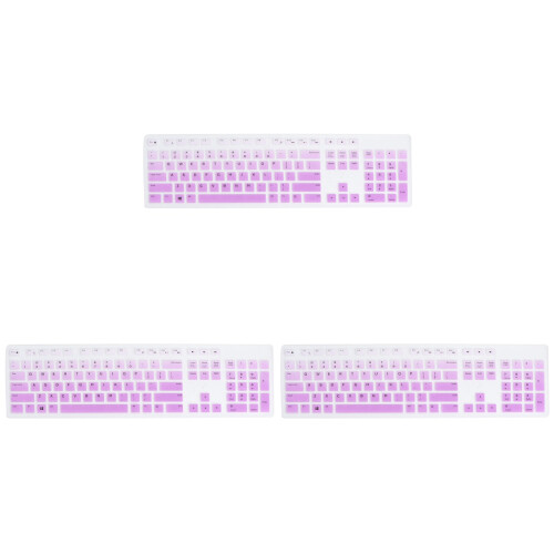 3 Pcs Silicone Keyboard Cover For Dell Kb216 Wired 1