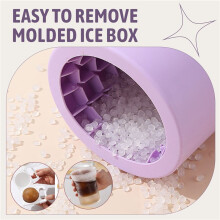 Molde cubo gelo silicone faça você mesmo, molde grade gelo fácil remover, caixa gelo, caixa armazenamento gelo criativa e compacta para hóquei no