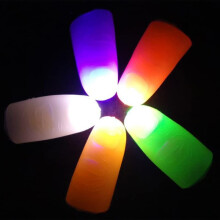 1 Pair Magic Thumbs Lights for Magicians, LED Light Up Thumb Trick Props, Bright Yellow Glowing Illusion