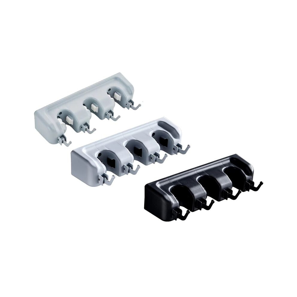 Mop And Broom Holder Wall Mount With Slots & Hooks Broom Hanger Storage Utility Rack For Home Kitchen Garden Laundry 6033601641192