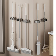 Besenhalter-Wandhalterung, Mopp-Organizer, Wandbehang, Garten, Küche, Garage, Aufbewahrungs-Organizer, 6-Teilig, 3 Farben