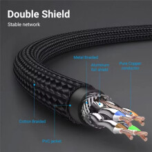 8M Length Cat 8 Ethernet Cable RJ45 Patch Cable 40Gbps 2000MHz High-Speed Network Cord for Gaming, Laptop, Router