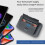 4- 12V 108W Dual PD+Dual QC3.0 USB Charger W/ Digital Voltmeter  Socket Power Outlet Panel Adapter 1
