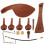1 Set Jujube Hout Viool Accessoires Lichtgeel 10