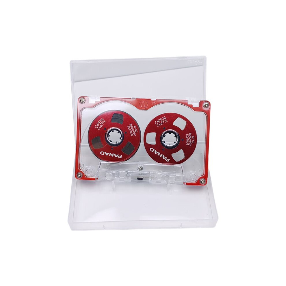 55 Minutes Blank Tape Disk Double-Sided Metal Reel To Reel Blank Cassette Small Open Disk Blank Cassette Tape A Red 6031075217127