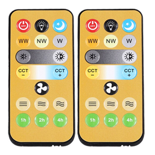 4pcs Wireless Switches 3-Speed Timing Remote Control for E27 Ceiling Fan Light 1-4h Timing Remote Control 1
