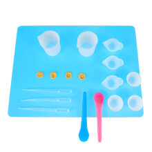 conjunto copo dosador silicone para medição e mistura de pigmentos