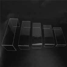 10 Pack Clear Acrylic Display Risers, 5 Sizes Acrylic Jewelry Display Riser Shelf Showcase Fixtures for Cake, Display