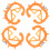 4Pcs Orange Plastic Calf Weaner Cattle Nose Ring Durable Weaning Tool 8