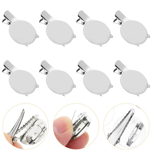 100Pièces Bases Broche Fer Argenté Pour Matériel DIY 2