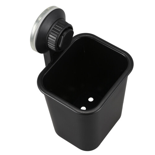 2 PC Suction Cup Toothbrush Cup Holder Rack Plastic Holder Toothpaste Storage Box for Kitchen Bathroom Toilet Black 2