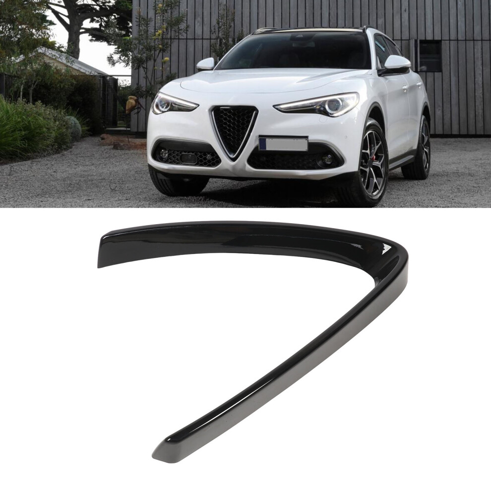 Bright V-Shape Bumper Grill Trim Stelvio Black 7901393427999