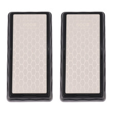 2X 600 1200 Double-Side Sharpener Diamond Whetstone Knife Sharpening Stone Kitchen Grit Chef Knife Grinding Tool