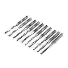 30 Pcs Two Flutes Straight End Mills Straight Slot Bit Wood Cutter Two Double Flute Bits 3.175X2X17mm for CNC Router