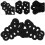 Raindrops Chinese Cloth Button Polypropylene 2 Pairs 5.1x3.7x0.6in 3