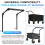Wagon Handle Attachment Adjustable Push Handle for Round/Square Frames Fits Push Wagons, Wagon Cart Equipment 8