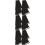 12Pcs Black Sports Elastic Arm Straps with Hook and Loop Closure 10