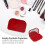 Red Plastic False Eyelash Organizer Portable LED Lash Storage 4