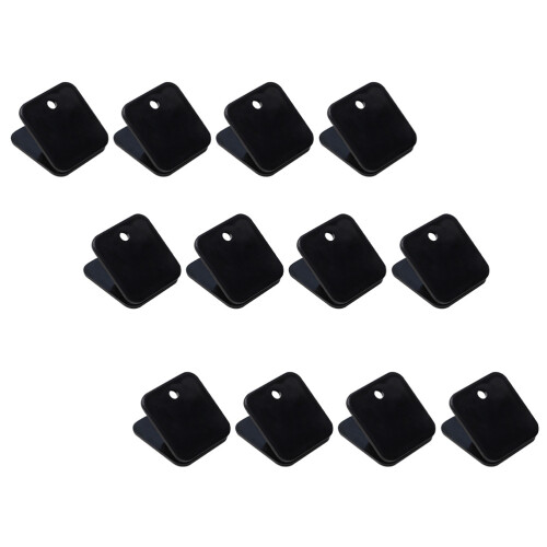 Organize Paper With Black Plastic Clips 12pcs 2