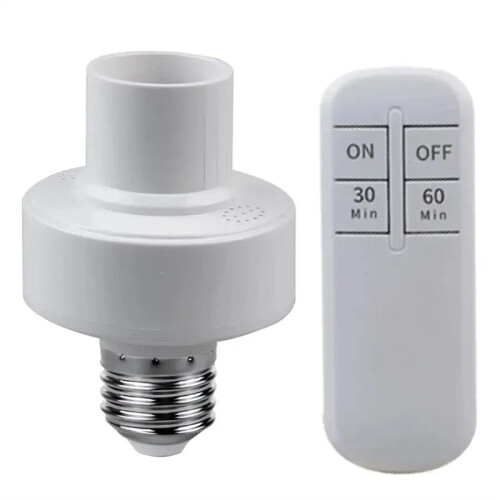 Wireless Remote Control Lamp Holder Timer  LED Light Bulb Socket E27 Long Distance 110V