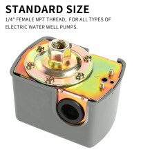 3X Pessure for Well Pump,40-60Psi Water Pressure Adjustable Differential,1/4Inch Female NPT Water Pressure