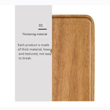 2X Plateau de Service En Acacia, Plaque de Fond Plate Rectangulaire En Bois Massif, Assiette de Fruits, Soucoupe,Petite