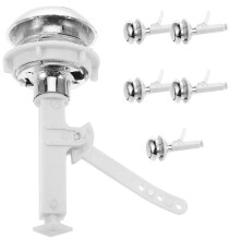 6St Toilet Tank Supplies Kunststof Zilveren Spoelknoppen