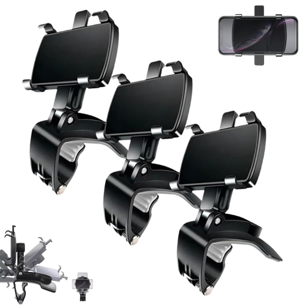 Car Phone Holder With 360 Rotation, Universal Dashboard Mount For Safe Driving Navigation (3) 9073542422563
