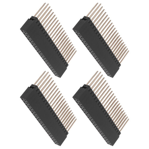 2 x 20(40 Pin) Stacking Header for Raspberry Pi A+/B+/Pi 2/Pi 3 Extra Tall Header (Pack of 4)