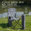 Voyager Pouch Folding Camping Chairs Steel Frame 2 Pack Grey 2