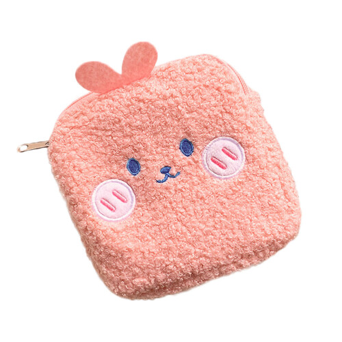 2 Pcs Creative Toilet Bag Compact Sanitary Pad Storage (Pink) 1