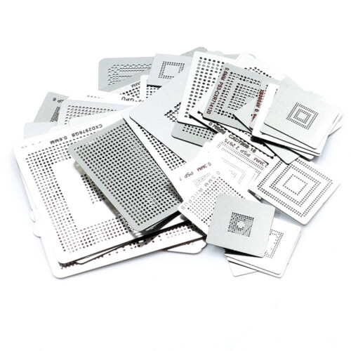 47Pcs/Set Direct Heat Reballing Universal Directly Stencils for Game Console PS3 CPU PS4 GPU  CXD